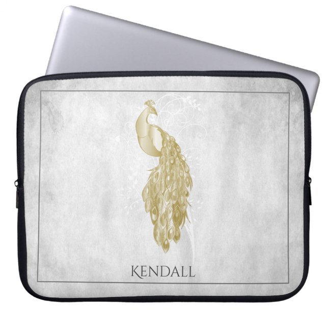 Capa Para Notebook Bolsa de laptop Personalizada de Peacock Elegante  (Frente)