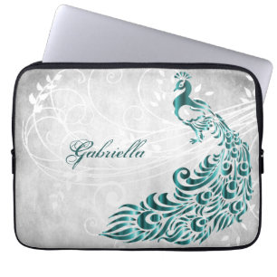 Capa Para Notebook Bolsa de laptop Personalizada de Peacock Teal