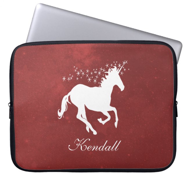 Capa Para Notebook Bolsa de laptop Personalizada do Red Unicorn (Frente)