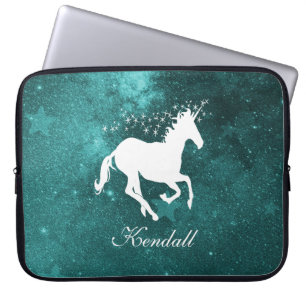 Capa Para Notebook Bolsa de laptop Personalizada do Teal Unicorn