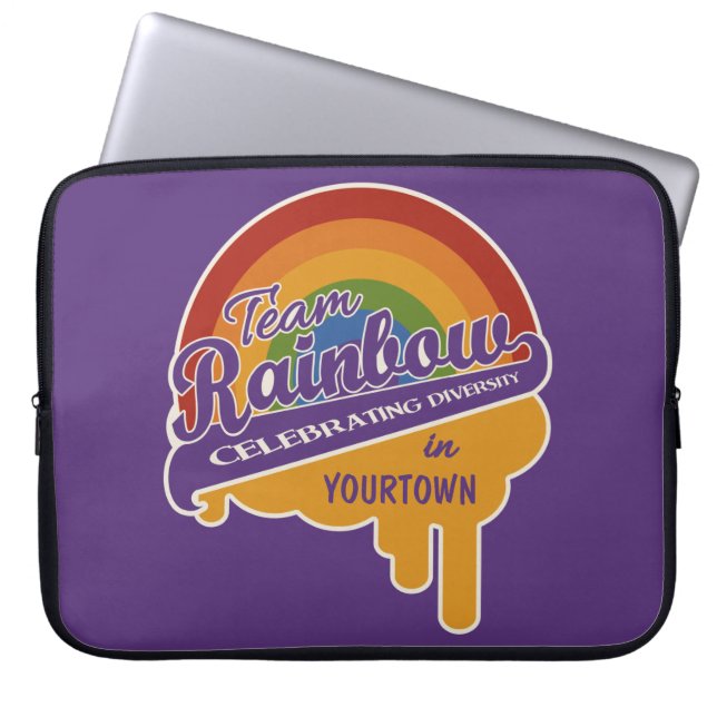 Capa Para Notebook Bolsa de laptop personalizada do Team Rainbow (Frente)