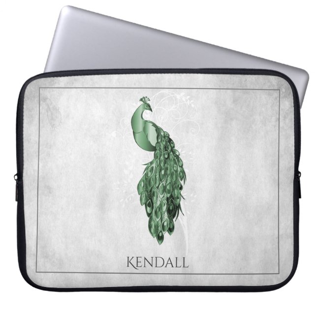 Capa Para Notebook Bolsa de laptop Personalizada Elegante Verde (Frente)