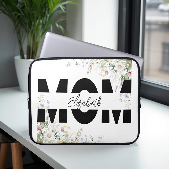 Capa Para Notebook Bolsa de Laptop Personalizada Floral Elegante para (Criador carregado)