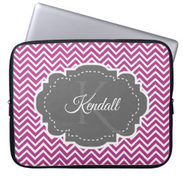 Capa Para Notebook Bolsa de laptop Personalizada Magenta Chevron