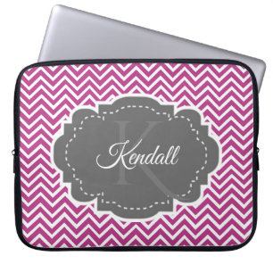 Capa Para Notebook Bolsa de laptop Personalizada Magenta Chevron
