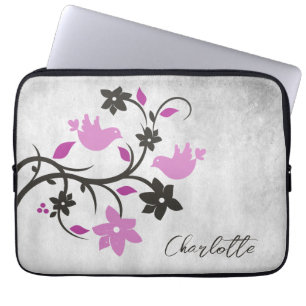 Capa Para Notebook Bolsa de laptop Personalizada Magenta Lovebird