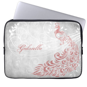 Capa Para Notebook Bolsa de laptop Personalizada Pavão Rosa
