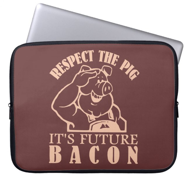 Capa Para Notebook BOLSA DE LAPTOP personalizada PIG TO BACON (Frente)