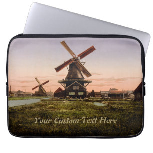 Capa Para Notebook Bolsa de laptop personalizada Vintage Dutch Windmi