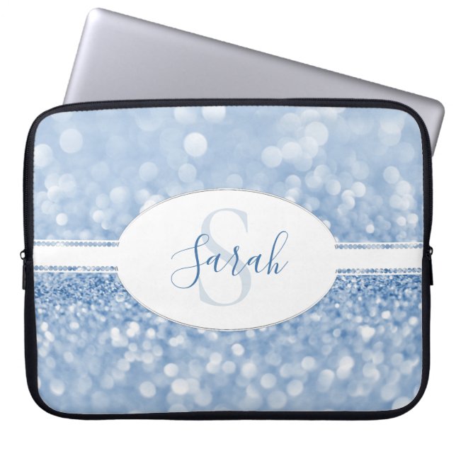 Capa Para Notebook Bolsa de laptop Personalizar brilhante azul (Frente)