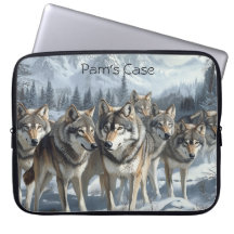 Bolsa de laptop personalizável do Wolf Pack