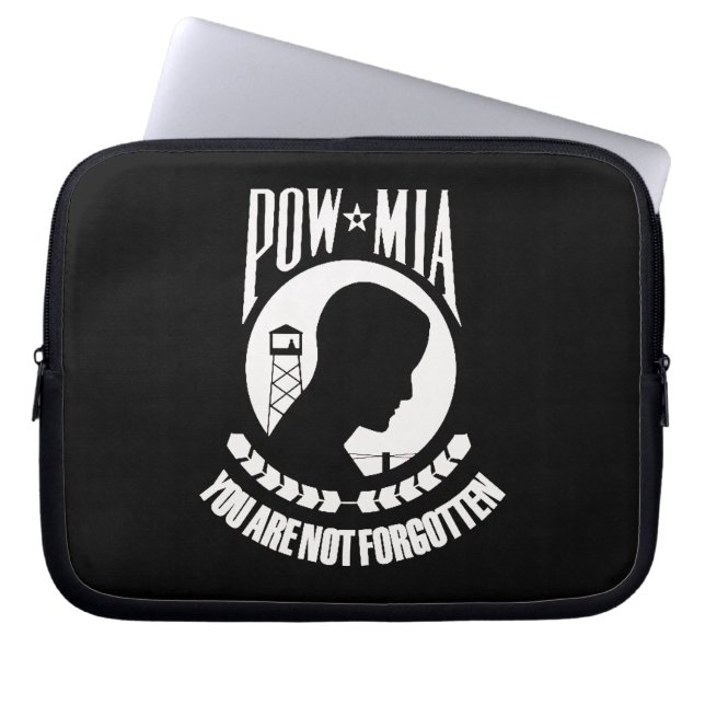 CAPA PARA NOTEBOOK BOLSA DE LAPTOP POW MIA" (Frente)