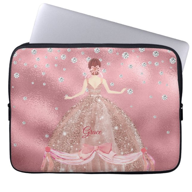 Capa Para Notebook Bolsa de laptop Princesa Elegante (Frente)
