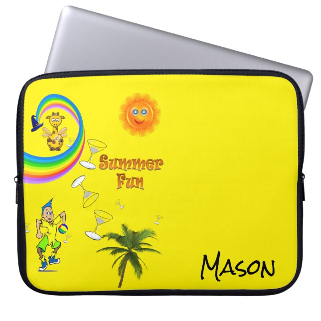 Capa Para Notebook Bolsa de laptop Rainbow Beach (Frente)