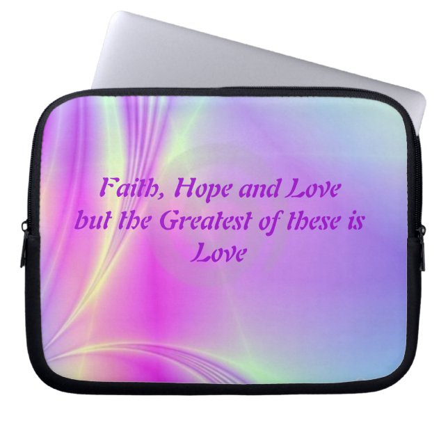 Capa Para Notebook Bolsa de laptop Rainbow Faith (Frente)