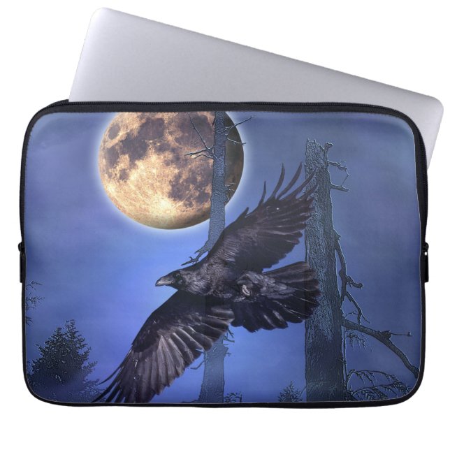 Capa Para Notebook Bolsa de laptop Raven e Moon (Frente)