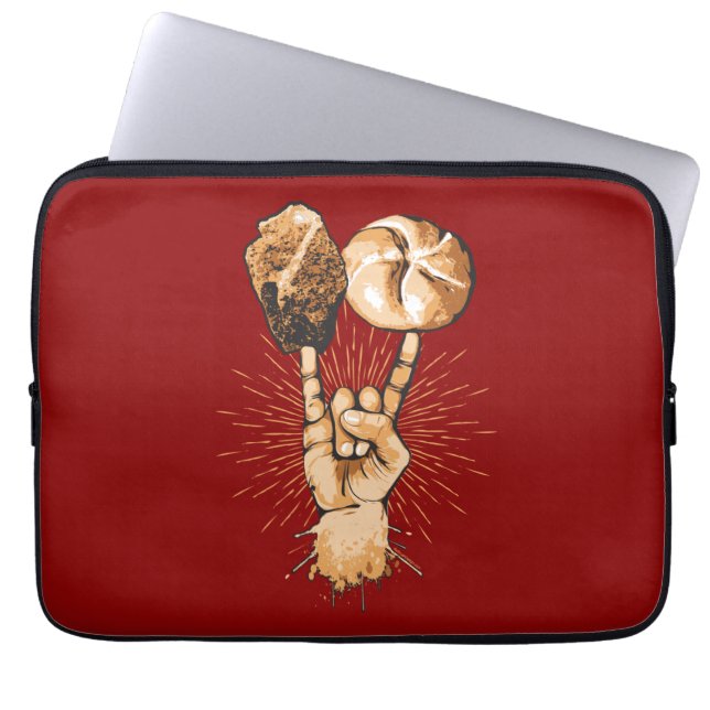 Capa Para Notebook Bolsa de laptop Rock and Roll (Frente)