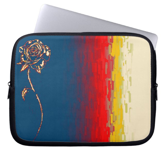 Capa Para Notebook Bolsa de Laptop Rosa Abstrata (Frente)