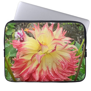 Capa Para Notebook Bolsa de laptop Rosa e Amarelo Dahlia