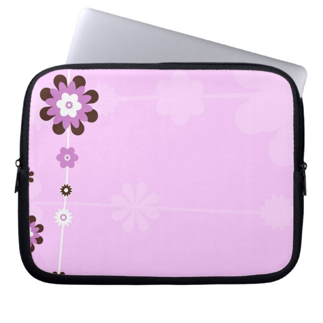 Capa Para Notebook Bolsa de laptop rosa e castanho (Frente)