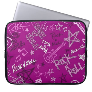 Capa Para Notebook Bolsa de laptop Rosa Rock & Roll Rock Star