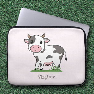 Capa Para Notebook Bolsa de laptop rosa-vaca-branca