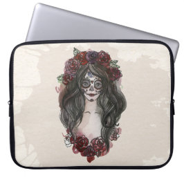 Capa Para Notebook Bolsa de laptop Simples do Dia de los Muertos dese