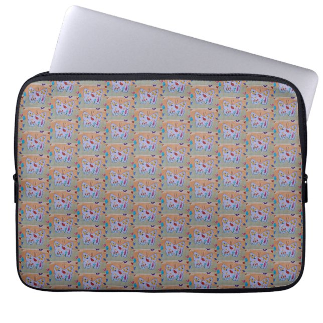 Capa Para Notebook Bolsa de laptop Sonhando com Borboleta (Frente)