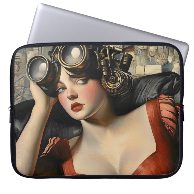 Capa Para Notebook Bolsa de laptop Steampunk legal (Frente)