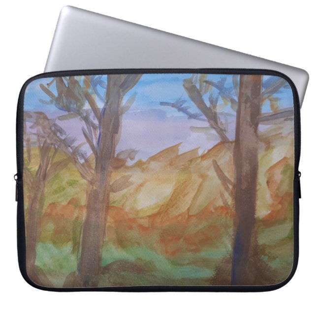 Capa Para Notebook Bolsa de laptop Sunset Woods (Frente)
