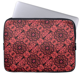 Capa Para Notebook Bolsa de laptop Tribal Preta e Vermelha