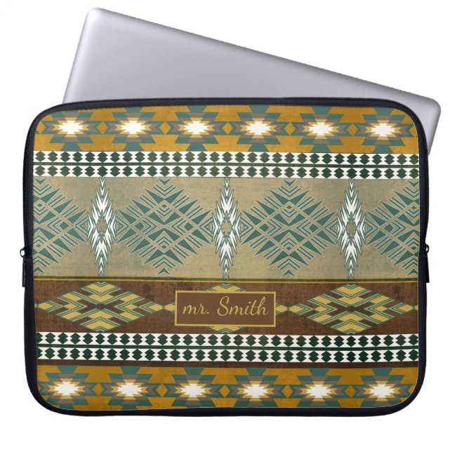 Capa Para Notebook Bolsa de laptop tribal sudoeste (Frente)