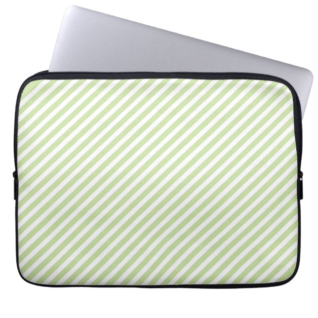 Capa Para Notebook Bolsa de laptop verde e branco com distribuição (Frente)