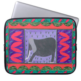 Capa Para Notebook Bolsa de laptop Vermelha de Elefante Queniano