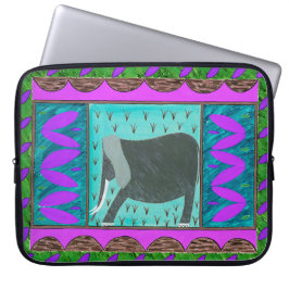 Capa Para Notebook Bolsa de laptop violeta de elefante queniano