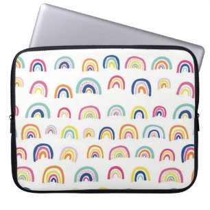 Capa Para Notebook Bolsa de laptop White Multi-Arco-íris