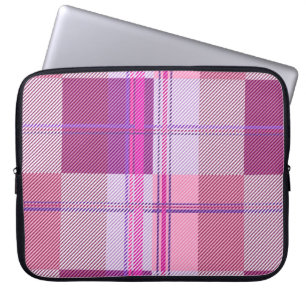 Capa Para Notebook Bolsa de Laptop Xadrez Magenta de Frutas Case