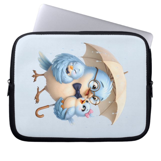 Capa Para Notebook Bolsa de Viagem Organizer Eletrônicos Papai Pássar (Frente)