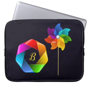 Capa Para Notebook Bolsa Eletrônica de Cata-Vento Monogramada