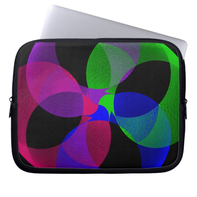 Capa Para Notebook Bolsa Eletrônica de Fusão Geométrica Multicolorida (Frente)