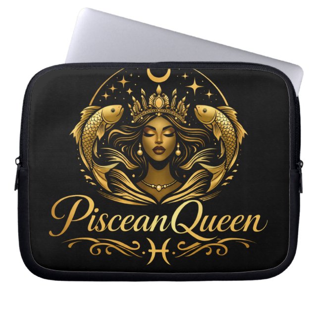 Capa Para Notebook Bolsa Eletrônica de Luxo da Rainha Pisciana (Frente)