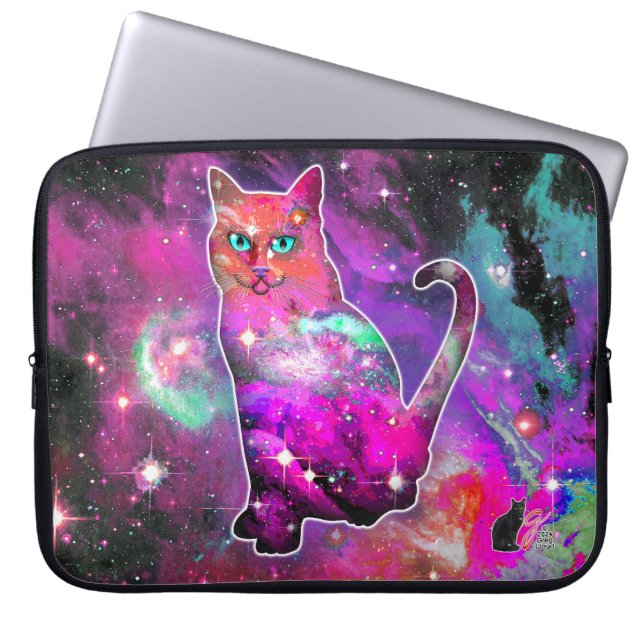 Capa Para Notebook Bolsa Eletrônica do Gato Cósmico Iota (Frente)