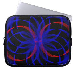 Capa Para Notebook Bolsa Eletrônica Geométrica Cor de Mirtilo Duplo