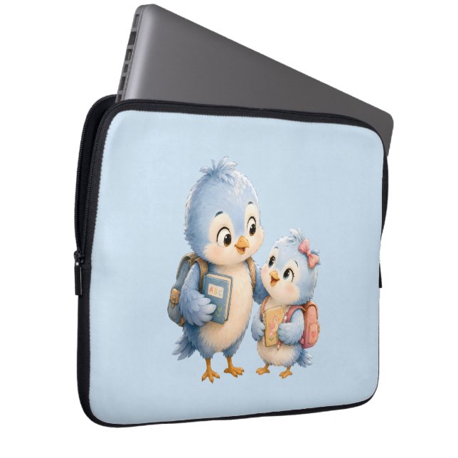 Capa Para Notebook Bolsa Organizadora de Tecnologia Irmão e Irmã Páss (Frente Esquerda)