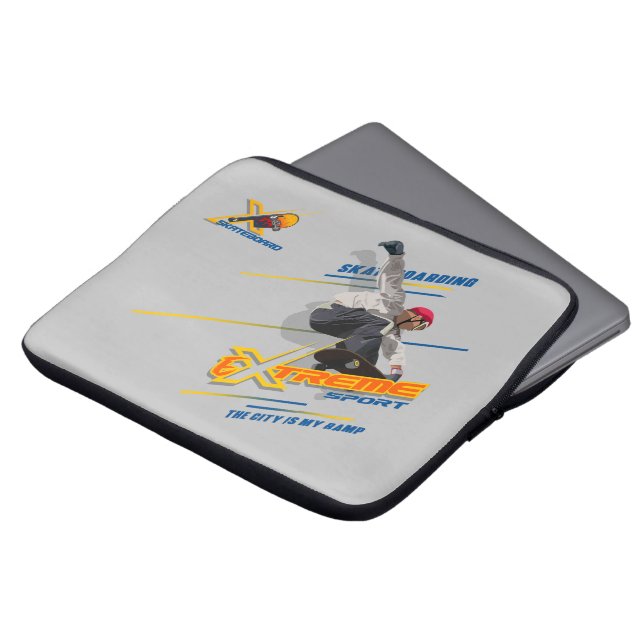 Capa Para Notebook Bolsa para Computador 13" | Skate Retro Esporte Ex (Frente Topo)