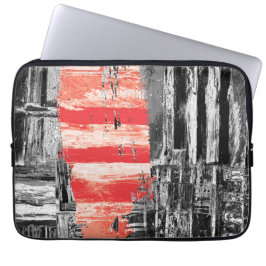 Capa Para Notebook Bolsa para Eletrônicos – Design Abstrato Red Pulse