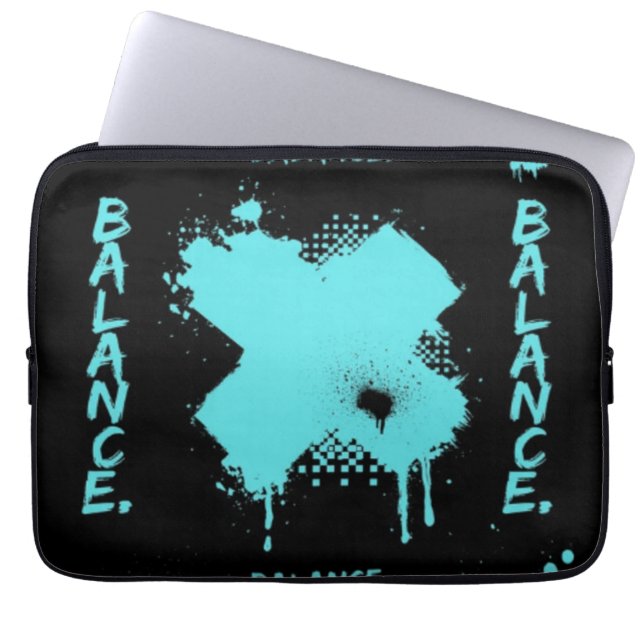 Capa Para Notebook Bolsa para Laptop Abstract Balance - Cyberpunk Mod (Frente)