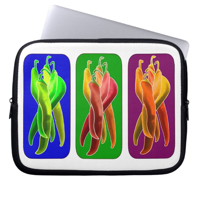 Capa Para Notebook Bolsa para Laptop Abstract Chiles (Frente)