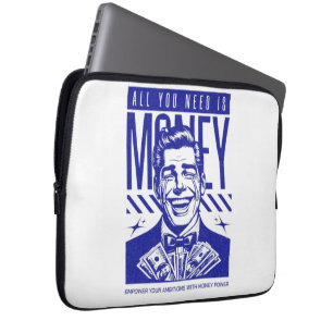 Capa Para Notebook Bolsa para Laptop Arte Motivacional Financeira - P