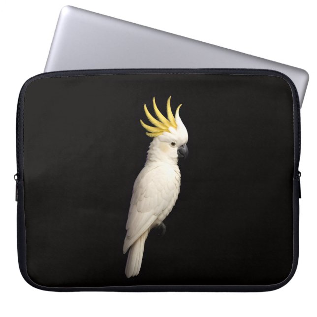 Capa Para Notebook Bolsa para Laptop Black 4 Luxe, Cacatua-de-crista- (Frente)